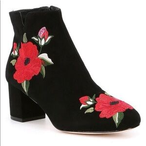 ✨ Kate Spade New York Langton Suede Embroidered Booties 9.5 ✨